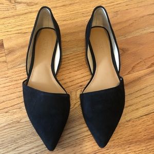 J. Crew Zoe Black Suede Flat. Size 5.5